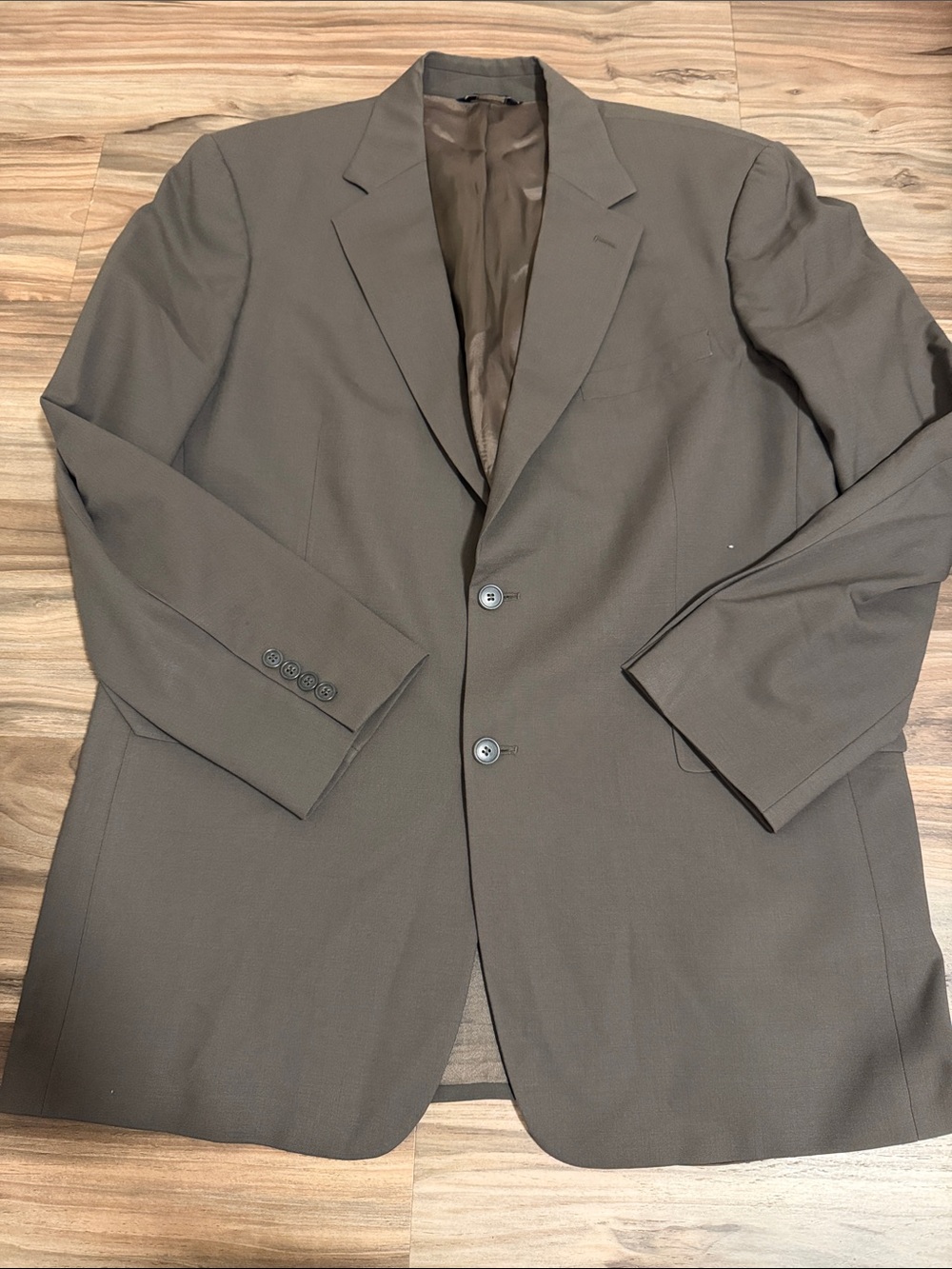 Brooks Brothers Men's 346 Blazer 44L Brown Wool Blend Stretch Jacket Sports Coat